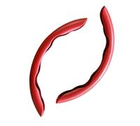 BioNyt 2 Pezzi Coprivolante Auto per VW CC/ID.4 Crozz/T-ROC/Bora, Copri Volante per Auto Fibra Carbonio Copri Sterzo Segmentata Accessori Auto,Red