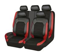 BioNyt Set Coprisedili Auto per Dacia Sandero Stepway Duster 2000-2023 2024, 9 Pezzi Traspirante Antiscivolo Impermeabile Pelle Copri Sedile, Interni Protezioni Accessori,Red