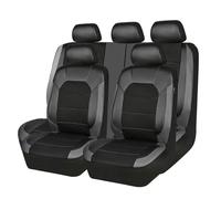 BioNyt Set Coprisedili Auto per Dacia Sandero Stepway Duster 2000-2023 2024, 9 Pezzi Traspirante Antiscivolo Impermeabile Pelle Copri Sedile, Interni Protezioni Accessori,Grey