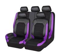 BioNyt Set Coprisedili Auto per Dacia Sandero Stepway Duster 2000-2023 2024, 9 Pezzi Traspirante Antiscivolo Impermeabile Pelle Copri Sedile, Interni Protezioni Accessori,Purple