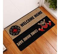 Bioonce Zerbino per Interni ed Ingresso, Decorazione con Scritta 'Welcome Home Come Home', Tappeto per Pompieri, Regalo di Inaugurazione della Casa, 45,7 x 76,7 cm