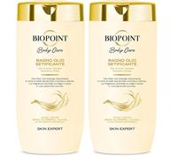 Biopoint - Bagno Olio Setificante, Detergente Doccia Delicato ad Azione Nutriente, Texture Mielosa e Fragranza Orientale, Dona una Pelle Morbida, Elastica e Idratata, 400 ml (Confezione da 2)