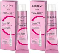 Biopoint Color - Crema Colorante Permanente con Fiala Hyaluplex Serum, Tinta per Capelli con Acido Ialuronico, Nutre, Idrata e Dona un Colore Brillante e Intenso, 60 ml (Confezione da 2)