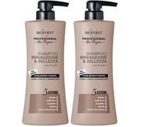 Biopoint Professional Hair Program - Shampoo Capelli Riparazione & Bellezza, Formula Ricca e Cremosa per Rigenerare i Capelli Danneggiati, 400 ml (Confezione da 2)