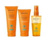 Biopoint Solaire Doposole Capelli, Shampoo Ristrutturante 200 ml +Trattamento Riparatore Capelli 150 ml + Balsamo Istantaneo per Capelli Senza Risciacquo 100ml, Dona Idratazione e Luminosità