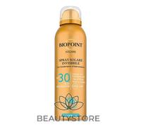 Biopoint Solaire Spray Solare Invisibile, Bassa Protezione, 150 ml, con Acceleratore di Abbronzatura, senza oli minerali, coloranti, senza nickel e resistente all’acqua