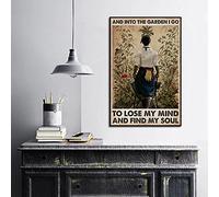Biopracess And Into The Garden I Go To Lose My Mind And Find My Soul Garden Gardenation Garden For Home Garden Poster Placca Decorazione Galleria Parete Targa in Metallo 20,3 x 30,5 cm