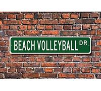Biopracess Cartello da Beach Volley, Segnale da Beach Volley, Vintage, 10.2 x 40.6 cm, Colore: WarningSignA676, Materiale: Metallo, Montaggio a Parete o a Incasso