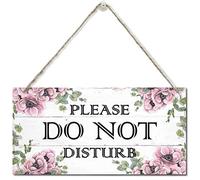 Biopracess Cartello in metallo con scritta "Please Do Not Disturb", stile retrò, vintage, in metallo, decorazione da parete, 20,3 x 30,5 cm