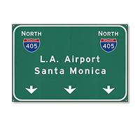 Biopracess Los Angeles lax Airport I405 N Santa Monica Interstate Metal Sign Highway Freeway, targa in metallo 20,3 x 30,5 cm