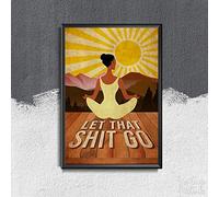 Biopracess Poster yoga Yoga Let That Sh Go poster Love Yoga Vintage Yoga Poster Yoga Amanti Regalo Amore Yoga Ragazza Yoga Poster Divertente Regalo Targa Metallo 20,3 x 30,5 cm