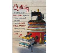 Biopracess Quilting It S The Art Of Stitching Together Little Pieces Of Yourself, poster vintage da parete in metallo, 20,3 x 30,5 cm