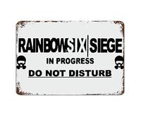Biopracess Rainbow Six Siege In Progress Do Not Disturb With Quotes Targa in metallo retrò vintage latta poster decorazione da parete 20 x 30 cm