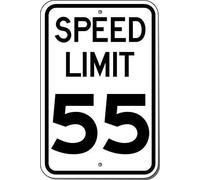 Biopracess Speed Limit 55, cartello in metallo, stile vintage, decorazione da parete, 20,3 x 30,5 cm