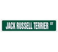Biopracess Targa decorativa con frasi Jack Russell Terrier, cartello stradale da collezione per amanti dei cani, ottima idea regalo, 10,2 x 40,6 cm
