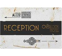 Biopracess Targa in metallo con scritta in lingua inglese "The Shining The Overlook Hotel", 20,3 x 30,5