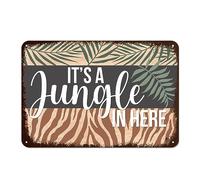 Biopracess Targa in metallo con scritta "Welcome to Jungle Tiger Stripes Home Wall Leaf Animal Metal Sign Retro Vintage Tin Sign Metal Poster Wall Art Decor 20,3 x 30,5 cm