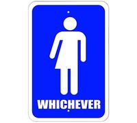 Biopracess Targa in metallo con scritta "Whichever Bathroom - All Gender Neutral Transgender Transexual Restroom", 20 x 30 cm