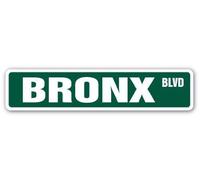 Biopracess Targa in metallo in alluminio, 20,3 x 30,5 cm, decorazione per la casa, Bronx, Ny Street Sign New York Borough New York, cartello in metallo per esterni, cartello di sicurezza in alluminio