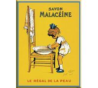Biopracess Targa in metallo vintage chic francese con sapone malaceine per il bagno, 20,3 x 30,5 cm