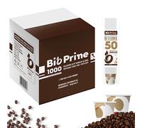 BioPrime 1000pz Bicchierini Caffè Carta 65ml Monouso - In Confezioni da 50 Bicchieri Caffè di Carta Biodegradabili - Bicchierini da Caffè Usa e Getta Ecosostenibili (1000 Unità)