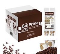 BioPrime 2000pz Bicchierini Caffè Carta 65ml Monouso - In Confezioni da 100 Bicchieri Caffè di Carta Biodegradabili - Bicchierini da Caffè Usa e Getta Ecosostenibili