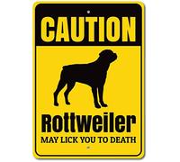 Bioprocess Cartello Rottweiler Rottweiler regalo Rottweiler Decor Dog LSign divertente cartello in metallo poster 20 x 30 cm