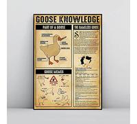Bioprocess Goose Knowledge - Targa in metallo, stile vintage, stile vintage, 20 x 30 cm