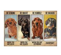 Bioprocess Poster con bassotto, regalo per bassotto Ls, poster con cane, bassotto, poster vintage decorativo da parete, in metallo, 30,5 x 20,3 cm