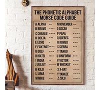 Bioprocess Poster fonetico con codice Morse, poster con guida al codice Morse, idea regalo, poster con codice Morse, decorazione da parete per interni ed esterni, 20 x 30 cm