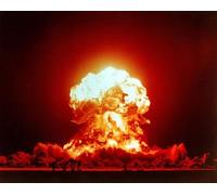 Bioprocess Poster in ferro da parete con bomba atomica nucleare test US World War 2 Wwii poster da parete decorazione da parete poster in metallo 20 x 30 cm