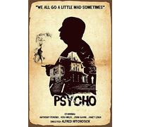 Bioprocess Psycho Poster classico film horror vintage latta segno stile metallo pubblicità parete decorazione parete cartello metallo cartello 20,3 x 30,5 cm poster SP40