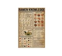Bioprocess Ramen Knowledge Noodlfood, cartello in metallo, stile vintage, 20 x 30 cm