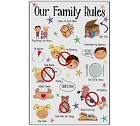 Bioprocess Regole della famiglia, arte della parete della stanza dei giochi, decorazione della parete della casa, comunicazione dell'immagine dei bambini, poster decorativo da parete del comportamento