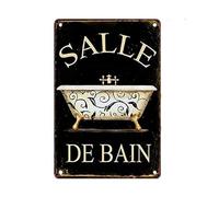 Bioprocess Salle De Bain - Targa in metallo, stile vintage, stile vintage, 20 x 30 cm