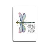 Bioprocess Serenity Prayer Wall Art Libellula Art Inspirational Aa Supporto Regalo Targa in Metallo Decorazione da Parete Poster Targa in Metallo 20 x 30 cm