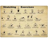 Bioprocess Tabella esercizi di stretching allenamento fitness conoscenza latta poster palestra casa stanza club decorazione Es decorazione parete cucina decorazione parete poster cartello metallico 20
