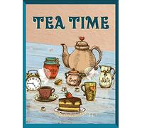 Bioprocess Tea Time, cartello in metallo, stile vintage, stile vintage, 20 x 30 cm
