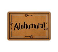 Bioputty Alohomora, zerbino di benvenuto per porta d'ingresso, tappetino in gomma antiscivolo, per casa, casa, casa, casa, casa, casa, cucina, patio, marrone, 45,7 x 76,2 cm