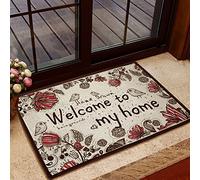 Bioputty Zerbino con scritta "Welcome To My Home", per interni ed esterni, per soggiorno, cucina, bagno, antiscivolo, lavabile, per pavimento anteriore, portico, porta, regalo, decorazione per la casa