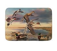 Bioputty Zerbino resistente per interni ed esterni, motivo caccia con uccelli acquatici, tappetino da bagno, decorativo, patio, garage, giardino, cucina, portico, regali, 40,6 x 61 cm