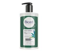 BIORÉ Daily Detox Wash Gel con olio biologico di semi di cannabis sativa rimuove sporco, sebo e impurità per tutti i tipi di pelle, 200 ml