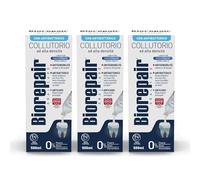 Biorepair, Collutorio ad Alta Densità 3-in-1, Denti Sensibili, 3x500 ml | Antibatterico e Anticarie, Contro Ipersensibilità Dentinale, Con MicroRepair e Zinco PCA, Senza Clorexidina, Fluoro e Alcool