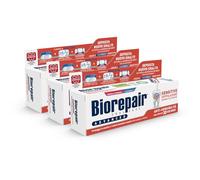 Biorepair, Dentifricio Advanced Sensitive, Doppia Azione Sensibilità e Gengive, Protegge le Gengive, Dona Sollievo in 30 Secondi, Con MicroRepair e CPC Antibatterico, Senza Fluoro e Parabeni, 3x75ml