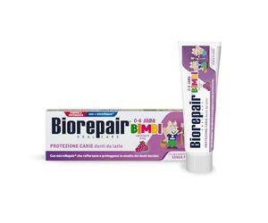 Biorepair, Dentifricio Bimbi 0-6 anni, 50 ml | Dentifricio Biorepair per Bambini Senza Fluoro Gusto Uva, Anticarie, per Gengive Sane