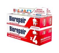 Biorepair, Dentifricio Fast Sensitive Repair, 4 Confezioni da 60 ml, Riduce la Sensibilità Dentale e Dà Sollievo dal Dolore dei Denti Sensibili in 30 Secondi, Protegge e Ripara lo Smalto, Senza Fluoro