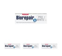 Biorepair, Dentifricio Pro White, Per Denti Più Bianchi e Lucenti, Con Microrepair, Tecnologia Sbiancante PVP, Senza Fluoro e Parabeni, 60ml (Confezione da 4)