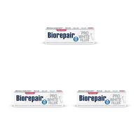 Biorepair, Dentifricio PROWHITE FILLER, Smalto Più Bianco e Liscio, Riempe le Micro-Imperfezioni Con Più MicroRepair, Formula Potenziata, Tecnologia Sbiancante PVP, Senza Fluoro e Parabeni, 75ml