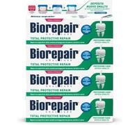 Biorepair, Dentifricio PROWHITE, Smalto Più Bianco e Liscio, 4 x 60 ml | Riempe le Micro-Imperfezioni Con Più Microrepair, Formula Potenziata, Tecnologia Sbiancante PVP, Senza Fluoro e Parabeni