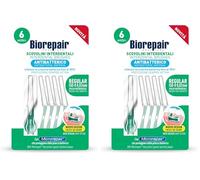 Biorepair, Scovolini Interdentali Regular, Spazio Interdentale 0,82mm, Protezione Antibatterica Sempre Attiva, Facile da Usare, Con Microrepair, SCP, 1 Confezione da 12 Pezzi